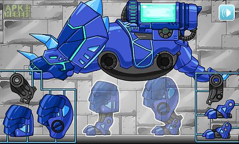 dino robot - triceratops blue