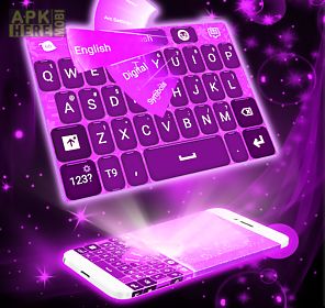 purple keyboard go theme