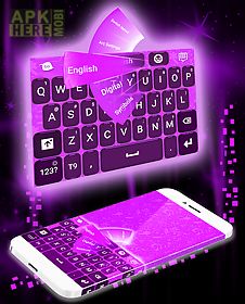 purple keyboard go theme