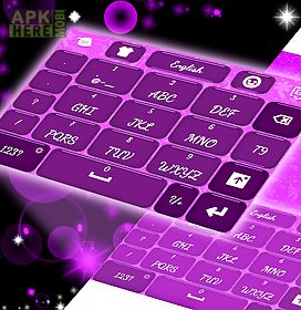 purple keyboard go theme