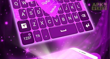 Purple keyboard go theme