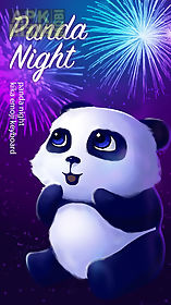 panda night kika keyboardtheme