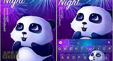 Panda night kika keyboardtheme