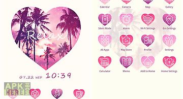 Cool theme-palm tree heart-