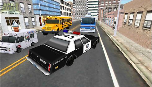 police car parking 3d