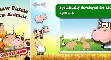 Farm animals puzzle kids free