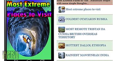Most extreme places to visit