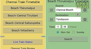 Chennai local train timetable