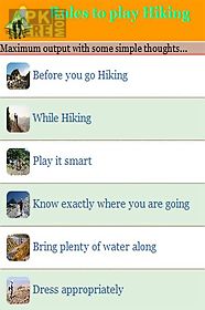 rules to play hiking