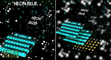 Neon blue keyboard