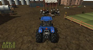 Farm tractor driver 3d parking