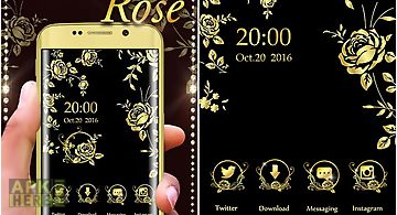 Gold rose go launcher theme