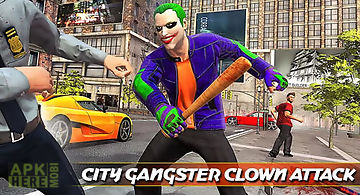 City gangster clown attack 3d