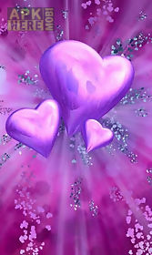 purple hearts  live wallpaper