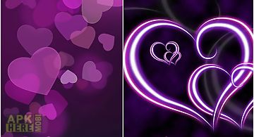 Purple hearts  Live Wallpaper