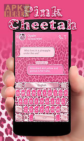 pink cheetah go keyboard theme