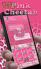 pink cheetah go keyboard theme