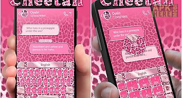 Pink cheetah go keyboard theme