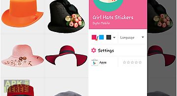 Girls hats stickers