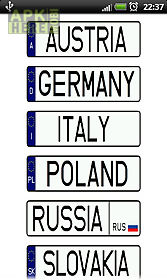 vehicle registration plates