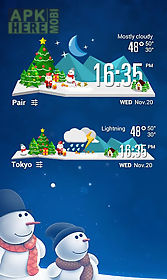 christmas theme weather widget