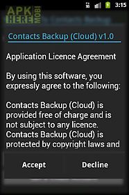 contacts backup