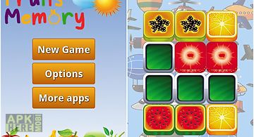 Fruit memory game for kids