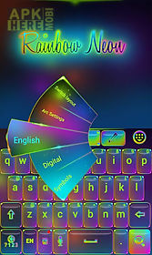 rainbow neon go keyboard theme