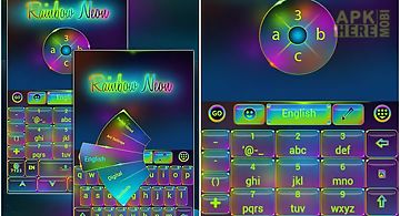 Rainbow neon go keyboard theme