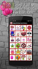 happy birthday card stickers