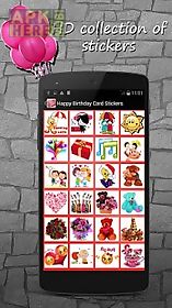 happy birthday card stickers