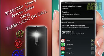 Flash light on call & sms