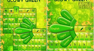 Glowy green go keyboard theme