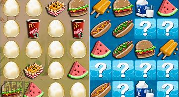Memory game for kids-fast food