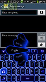 go keyboard blue neon theme