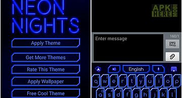 Go keyboard blue neon theme