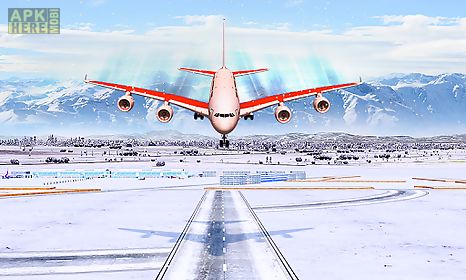 snow cargo jet landing 3d