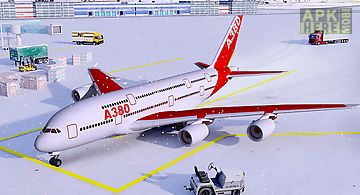 Snow cargo jet landing 3d