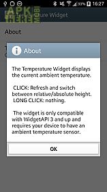 temperature widget sony sw2