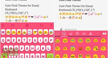 Cute pink love emoji keyboard
