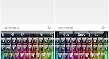 Keyboard theme glass rainbow