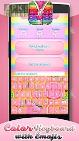 color keyboard with emojis