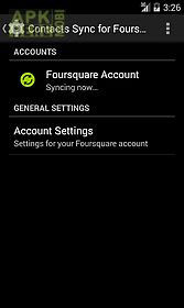 contacts sync for foursquare