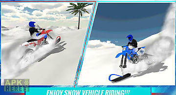 Winter snowmobile 3d simulator