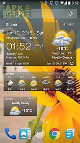 weather & clock widget android