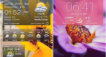 Weather & clock widget android
