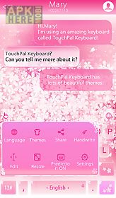 pink sakura snow keyboard