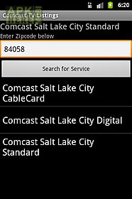 tv listings on comcast