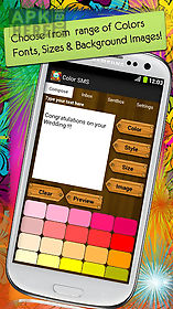color sms text message friends