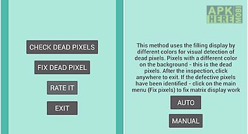 Dead pixels test and fix